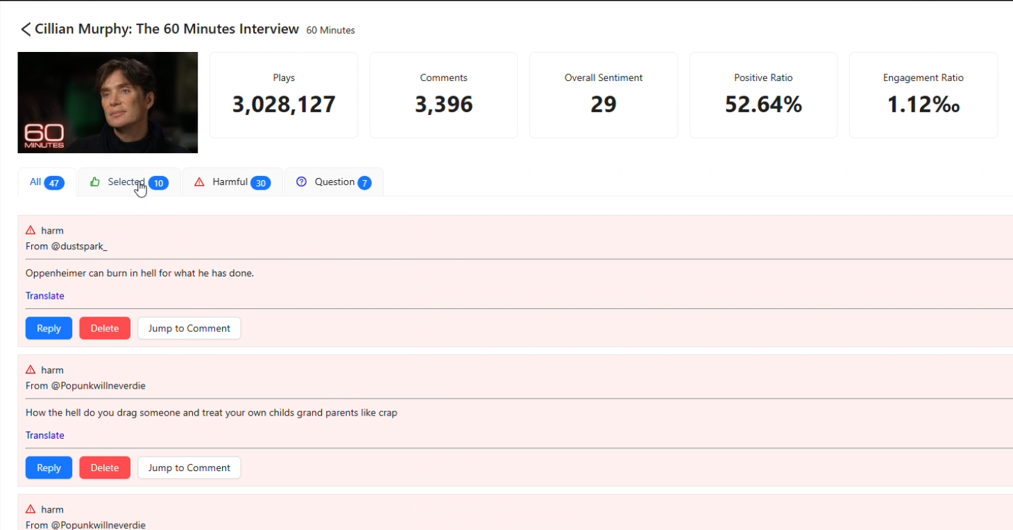 VideosVox can filter out valuable comments